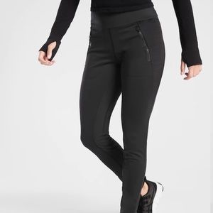 Athleta women’s Peak Hybrid Fleece Tight leggings
